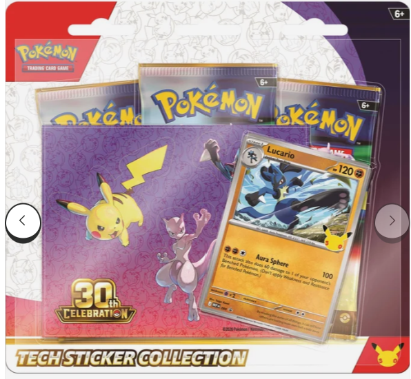 Pre-order: Pokémon TCG: Tech Sticker Collection -Lucario - 30th Celebration